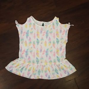 4T cold shoulder girls shirt NWOT